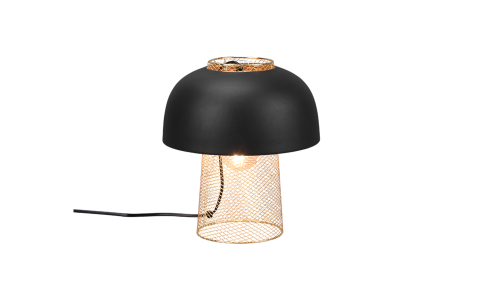 Trio Lighting Trio PUNCH table lamp | 1x E27 max 40W | black | Ø 25 cm | 28 cm