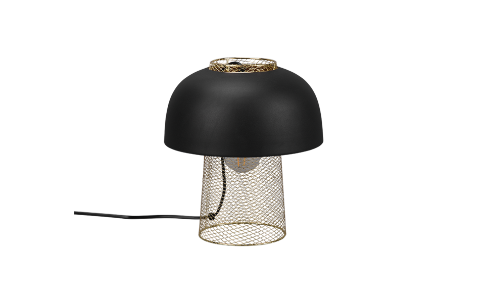 Trio Lighting Trio PUNCH table lamp | 1x E27 max 40W | black | Ø 25 cm | 28 cm