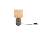 Trio Lighting Trio MALA tafellamp | E14 Fitting | bruin met beige | Ø 15 cm | IP20 | excl. 1x E14 | max. 40W