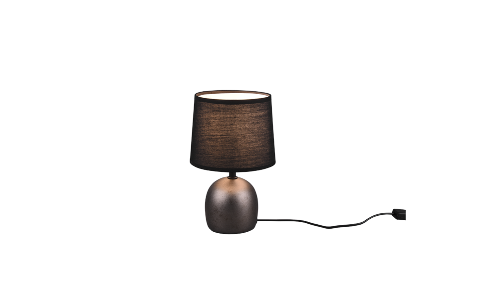 Trio Lighting Trio MALU tafellamp | E14 Fitting | nickel antik met zwart | Ø 16 cm | IP20 | excl. 1x E14 | max. 40W Trio Lighting Trio MALU tafellamp | E14 Fitting | nickel antik met zwart | Ø 16 cm | IP20 | excl. 1x E14 | max. 40W
