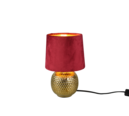 Trio Lighting Trio SOPHIA tafellamp | E14 Fitting | goudkleurig met rood | Ø 16 cm | IP20 | excl. 1x E14 | max. 40W