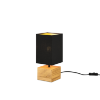 Trio WOODY table lamp | E14 | black/gold | Ø 12 cm Trio WOODY table lamp | E14 | black/gold | Ø 12 cm