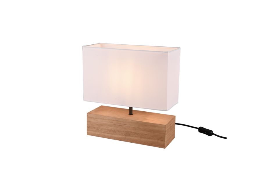 Trio Lighting Trio WOODY tafellamp | E27 Fitting | natuurlijke afwerking met wit | 30 x 12 cm | IP20 | excl. 1x E27 | max. 60W Trio Lighting Trio WOODY tafellamp | E27 Fitting | natuurlijke afwerking met wit | 30 x 12 cm | IP20 | excl. 1x E27 | max. 60W
