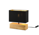 Trio Lighting Trio WOODY table lamp | 1x E27 max 40W | black with gold | 30.5 cm