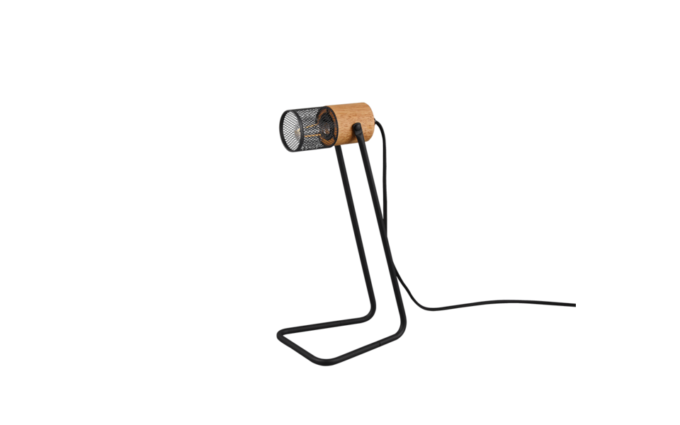 Trio Lighting Trio TOSH tafellamp | E14 Fitting | mat zwart | 15 x 18 cm | IP20 | excl. 1x E14 | max. 15W
