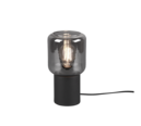 Trio Lighting Trio NICO tafellamp | E27 Fitting | mat zwart met rookkleur | Ø 13 cm | IP20 | excl. 1x E27 | max. 40W