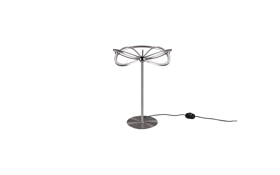 Trio Lighting Trio CHARIVARI tafellamp | LED | nikkel mat | Ø 41 cm | IP20 | 1x 26W | 2500 lm | 3000K | dimbaar Trio Lighting Trio CHARIVARI tafellamp | LED | nikkel mat | Ø 41 cm | IP20 | 1x 26W | 2500 lm | 3000K | dimbaar