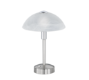 Trio Lighting Trio DONNA tafellamp | LED | nikkel mat met albast | Ø 22,5 cm | IP20 | 1x 4,5W | 450 lm | 3000K