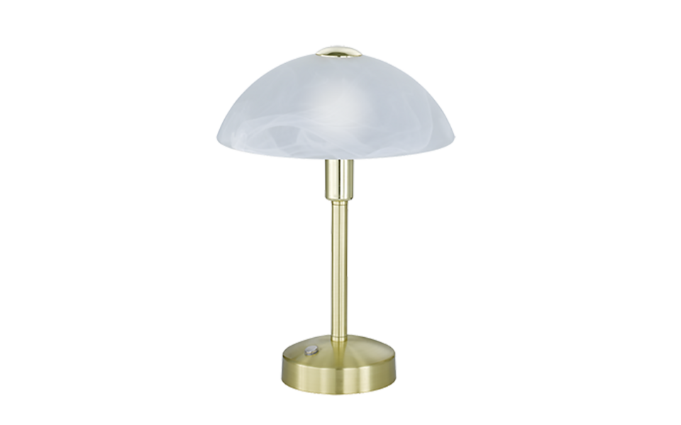 Trio Lighting Trio DONNA tafellamp | LED | messing mat met albast | Ø 22,5 cm | IP20 | 1x 4,5W | 450 lm | 3000K