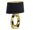 Trio Lighting Trio TABA tafellamp | E27 Fitting | goudkleurig met zwart | 38 x 24 cm | IP20 | excl. 1x E27 | max. 60W