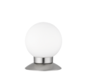 Trio Lighting Trio PRINCESS tafellamp | LED | nikkel mat met wit | Ø 10 cm | IP20 | 1x 3W | 250 lm | 3000K