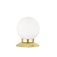 Trio PRINCESS tafellamp | LED | messing mat/wit | Ø 10 cm | IP20