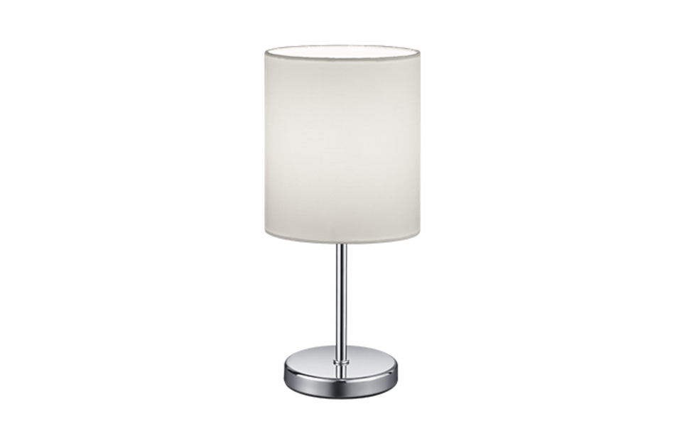 Trio Lighting Trio JERRY tafellamp | E14 Fitting | chroom met wit | Ø 13 cm | IP20 | excl. 1x E14 | max. 40W Trio Lighting Trio JERRY tafellamp | E14 Fitting | chroom met wit | Ø 13 cm | IP20 | excl. 1x E14 | max. 40W