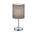 Trio Lighting Trio JERRY tafellamp | E14 Fitting | chroom met grijs | Ø 13 cm | IP20 | excl. 1x E14 | max. 40W