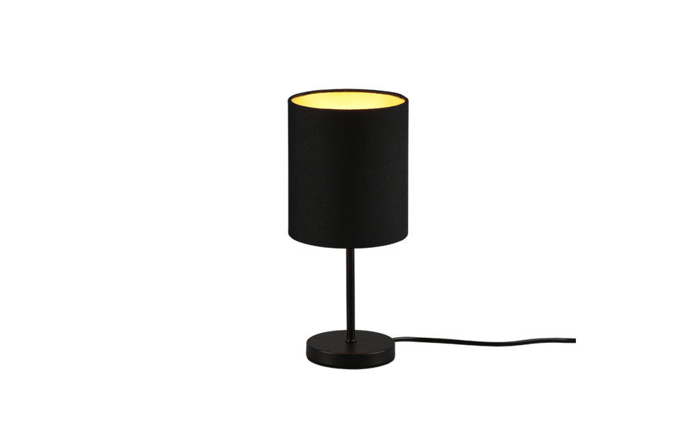 Trio Lighting Trio JERRY tafellamp | E14 Fitting | zwart met goud | Ø 13 cm | IP20 | excl. 1x E14 | max. 40W