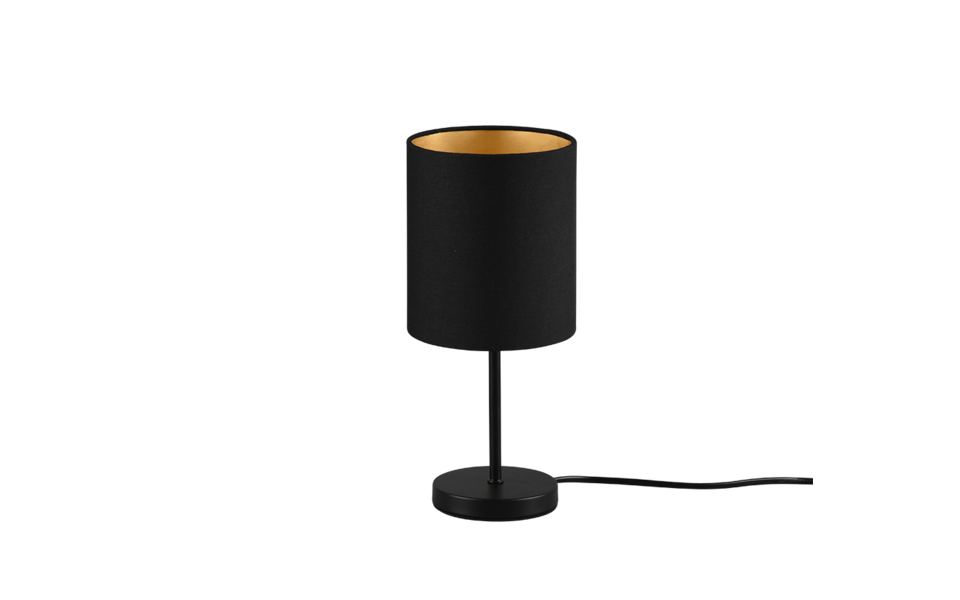 Trio Lighting Trio JERRY tafellamp | E14 Fitting | zwart met goud | Ø 13 cm | IP20 | excl. 1x E14 | max. 40W