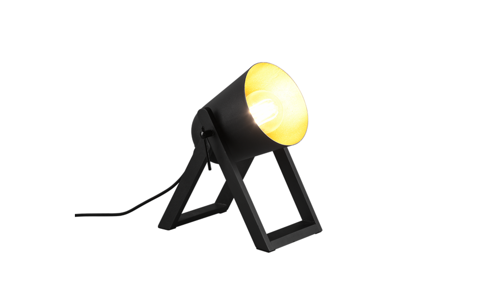 Trio Lighting Trio MARC table lamp | 1x E27 max 40W | black with gold | 21 cm Trio Lighting Trio MARC table lamp | 1x E27 max 40W | black with gold | 21 cm