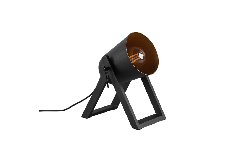 Trio Lighting Trio MARC table lamp | 1x E27 max 40W | black with gold | 21 cm Trio Lighting Trio MARC table lamp | 1x E27 max 40W | black with gold | 21 cm