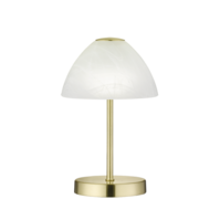 Trio QUEEN tafellamp | LED | messing mat/albast | Ø 15 cm | IP20