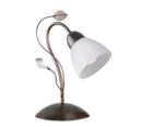 Trio Lighting Trio TRADITIO tafellamp | E14 Fitting | roestkleur antiek met albast | 16 x 32 cm | IP20 | excl. 1x E14 | max. 40W