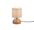 Trio Lighting Trio LUCI tafellamp | E14 Fitting | houtimitatie met beige | Ø 14 cm | IP20 | excl. 1x E14 | max. 40W