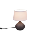 Trio Lighting Trio MARTIN tafellamp | E14 Fitting | bruin met cappuccino | Ø 20 cm | IP20 | excl. 1x E14 | max. 40W