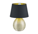 Trio Lighting Trio LUXOR tafellamp | E27 Fitting | goudkleurig met zwart | Ø 24 cm | IP20 | excl. 1x E27 | max. 60W