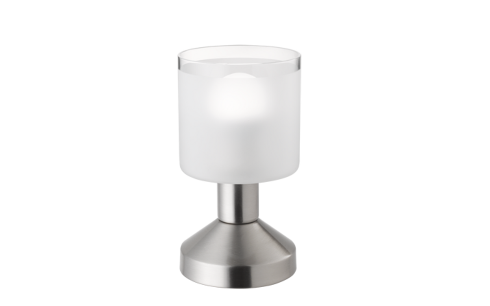 Trio Lighting Trio GRAL tafellamp | E14 Fitting | nikkel mat met transparant | Ø 9 cm | IP20 | excl. 1x E14 | max. 40W Trio Lighting Trio GRAL tafellamp | E14 Fitting | nikkel mat met transparant | Ø 9 cm | IP20 | excl. 1x E14 | max. 40W
