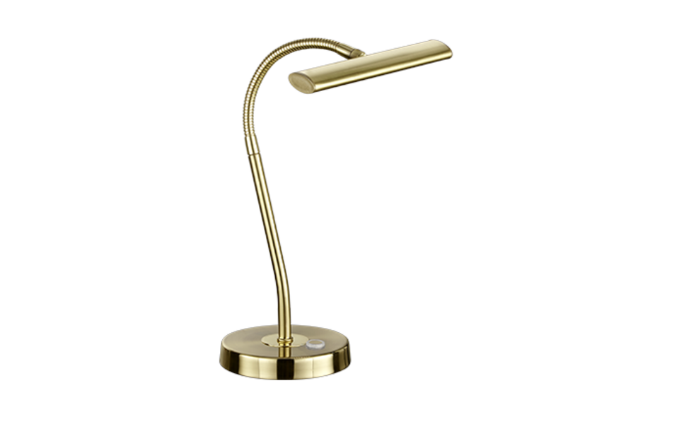 Trio Lighting Trio CURTIS tafellamp | LED | messing mat | 18 x 35 cm | IP20 | 1x 4W | 430 lm, 1x lm | 3000K Trio Lighting Trio CURTIS tafellamp | LED | messing mat | 18 x 35 cm | IP20 | 1x 4W | 430 lm, 1x lm | 3000K