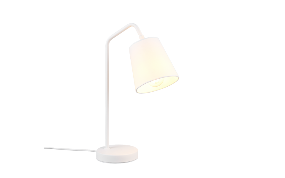 Trio Lighting Trio BUDDY tafellamp | E27 Fitting | wit mat met wit | 14 x 30 cm | IP20 | excl. 1x E27 | max. 40W