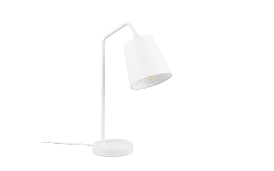 Trio Lighting Trio BUDDY tafellamp | E27 Fitting | wit mat met wit | 14 x 30 cm | IP20 | excl. 1x E27 | max. 40W