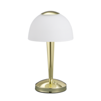 Trio VENTURA tafellamp | LED | gepolijst messing met wit | IP20