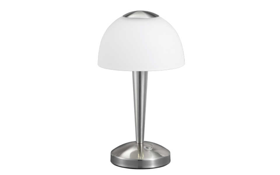 Trio Lighting Trio VENTURA tafellamp | LED | nikkel mat met wit | Ø 15,5 cm | IP20 | 1x 4W | 350 lm | 3000K