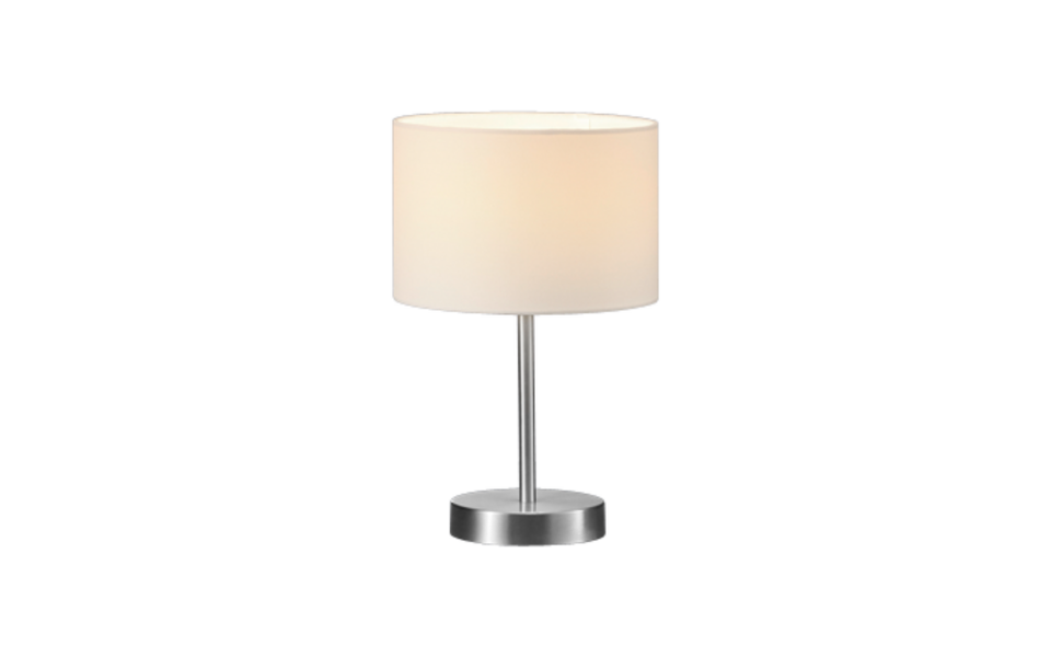 Trio Lighting Trio HOTEL tafellamp | E14 Fitting | nikkel mat met wit | Ø 20 cm | IP20 | excl. 1x E14 | max. 40W Trio Lighting Trio HOTEL tafellamp | E14 Fitting | nikkel mat met wit | Ø 20 cm | IP20 | excl. 1x E14 | max. 40W