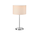 Trio Lighting Trio HOTEL tafellamp | E27 Fitting | nikkel mat met wit | Ø 30 cm | IP20 | excl. 1x E27 | max. 60W