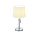 Trio Lighting Trio LYON tafellamp | E27 Fitting | nikkel mat met wit | Ø 25,5 cm | IP20 | excl. 1x E27 | max. 60W