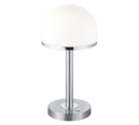 Trio Lighting Trio BERLIN tafellamp | LED | nikkel mat met wit | Ø 19,5 cm | IP20 | 1x 4,5W | 450 lm | 3000K