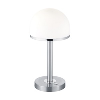 Trio BERLIN tafellamp | LED | nikkel mat/wit | Ø 19,5 cm | IP20