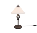 Trio Lighting Trio RUSTICA tafellamp | E14 Fitting | roestkleur met wit | Ø 31 cm | IP20 | excl. 2x E14 | max. 40W