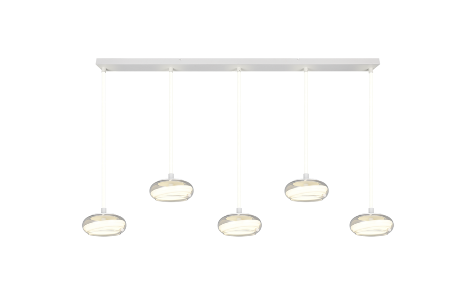 Trio Lighting Trio TARSIA LED pendant light | 5x 50W 7000 lm 4000K | chrome | IP20 | 150 cm