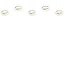 Trio Lighting Trio TARSIA hanglamp | LED | wit mat | 161,5 x 21,5 cm | IP20 | 5x 10W | 1400 lm | 4000K | dimbaar