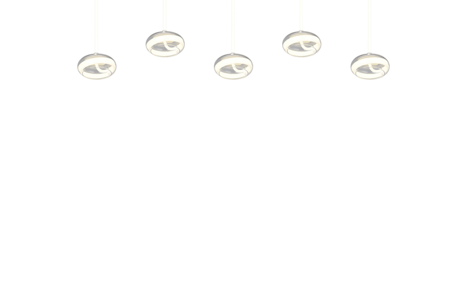 Trio Lighting Trio TARSIA LED pendant light | 5x 50W 7000 lm 4000K | chrome | IP20 | 150 cm