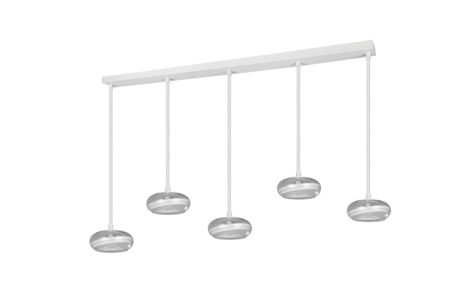 Trio Lighting Trio TARSIA LED pendant light | 5x 50W 7000 lm 4000K | chrome | IP20 | 150 cm