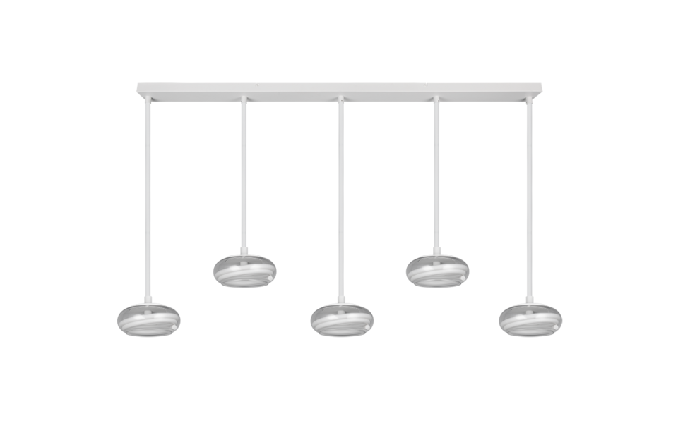 Trio Lighting Trio TARSIA LED pendant light | 5x 50W 7000 lm 4000K | chrome | IP20 | 150 cm