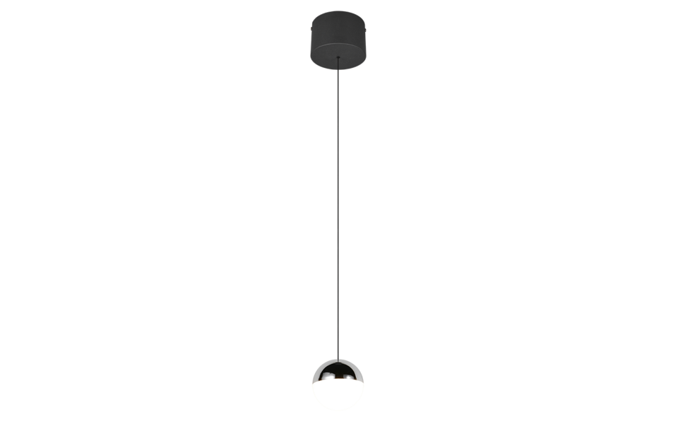 Trio Lighting Trio SENTA hanglamp | LED | chroom | Ø 12 cm | IP20 | 1x 5W | 800 lm | 4000K Trio Lighting Trio SENTA hanglamp | LED | chroom | Ø 12 cm | IP20 | 1x 5W | 800 lm | 4000K