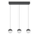 Trio Lighting Trio SENTA hanglamp | LED | antraciet | 60 x 10 cm | IP20 | 3x 5W | 800 lm | 3000K