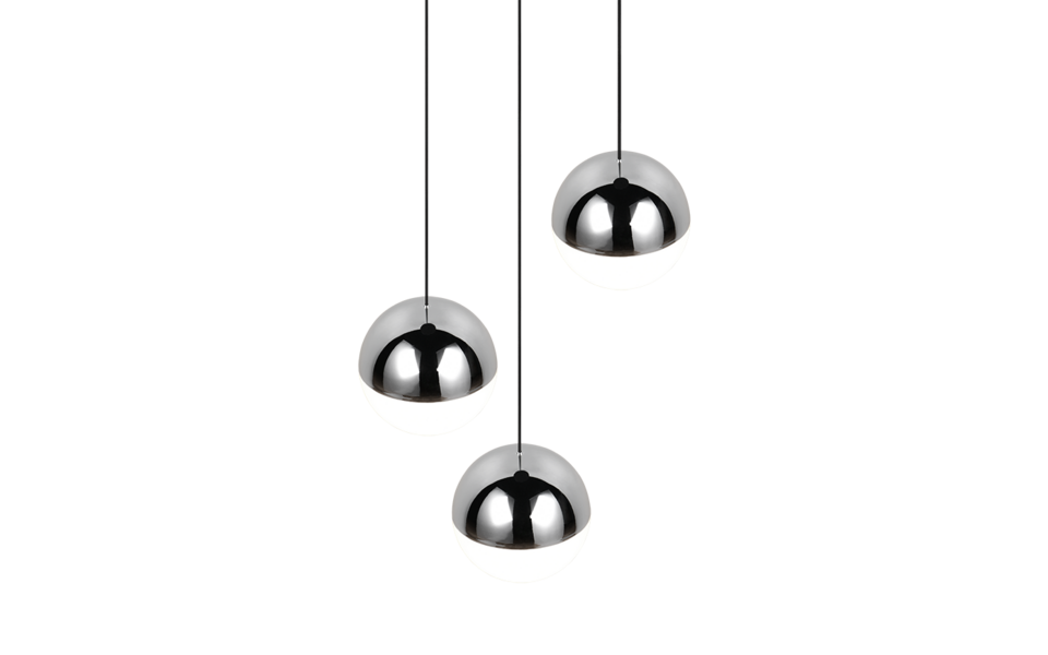 Trio Lighting Trio SENTA hanglamp | LED | chroom | Ø 25 cm | IP20 | 3x 5W | 800 lm | 4000K Trio Lighting Trio SENTA hanglamp | LED | chroom | Ø 25 cm | IP20 | 3x 5W | 800 lm | 4000K