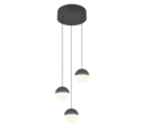 Trio Lighting Trio SENTA hanglamp | LED | antraciet | Ø 25 cm | IP20 | 3x 5W | 800 lm | 3000K