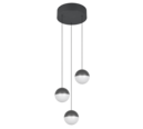 Trio Lighting Trio SENTA hanglamp | LED | antraciet | Ø 25 cm | IP20 | 3x 5W | 800 lm | 3000K