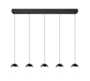 Trio Lighting Trio SENTA hanglamp | LED | chroom | 114 x 10 cm | IP20 | 5x 5W | 800 lm | 4000K